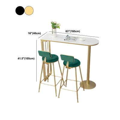 Bartisch im glamour&ouml;sen Stil, Bar-Weintisch aus Kunstmarmor mit doppeltem Sockel