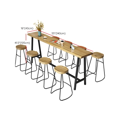 Rechteckiger Tisch aus massivem Holz, Bartisch im modernen Milchteeladen-Stil f&uuml;r zu Hause