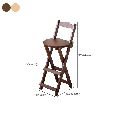 Esszimmerhocker aus massivem Holz. Zeitgen&ouml;ssische klappbare Barhocker mit Fu&szlig;st&uuml;tze