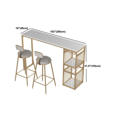 Rechteckiger Tisch aus Eisen und Marmor, moderner Bartisch f&uuml;r Zuhause und Wohnzimmer