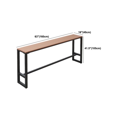 Rechteckiges Bartisch-Set aus Holz im industriellen Stil, 1/5-teilig, Tresentisch mit hohen Hockern