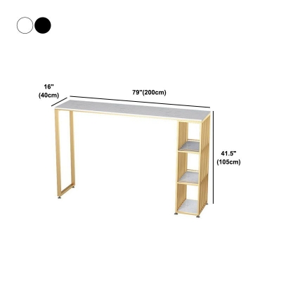 1/3-teiliges, luxuri&ouml;ses, rechteckiges Kneipentisch-Set mit k&uuml;nstlicher Marmorplatte