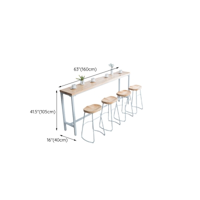 Bartisch aus nat&uuml;rlichem Massivholz, moderner Esstisch f&uuml;r K&uuml;che und Wohnzimmer