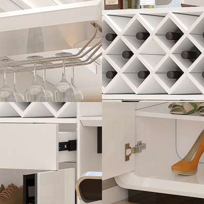 Moderner rechteckiger Bartisch mit k&uuml;nstlichem Holzsockel und Weinschrank f&uuml;r das Wohnzimmer