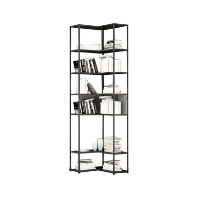 Zeitgen&ouml;ssisches Standard-B&uuml;cherregal aus Metall mit offener R&uuml;ckseite f&uuml;r das Arbeitszimmer