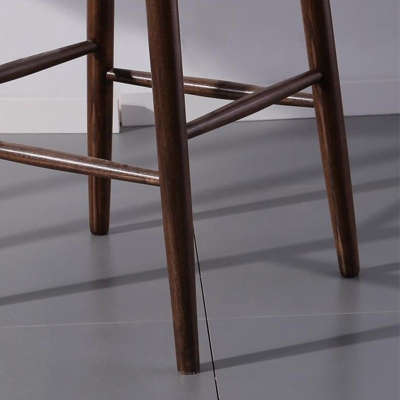 Esszimmerhocker aus Kunstleder, Barhocker im Industriestil mit Massivholzsockel