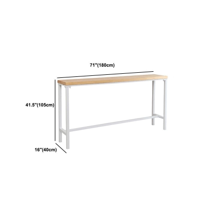1/5-teiliges modernes, rechteckiges Kneipentisch-Set aus Holz, Thekentisch mit hohen Hockern