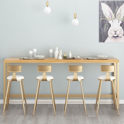 Rechteckiger Bartisch aus massivem Holz, moderner Esstisch f&uuml;r die K&uuml;che und das Wohnzimmer
