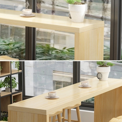1/5/9 St&uuml;ck moderner rechteckiger Kneipentisch aus massivem Holz mit hohen Hockern