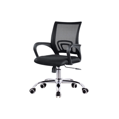 Moderner Schreibtischstuhl mit mittlerer R&uuml;ckenlehne, ergonomischer Netz-B&uuml;rostuhl f&uuml;r Computeraufgaben