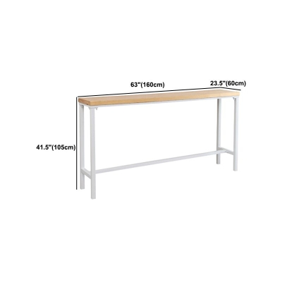 Industrielles rechteckiges Massivholz-Bartisch-Set, 1/5/9-teilig, Thekentisch mit hohen Hockern