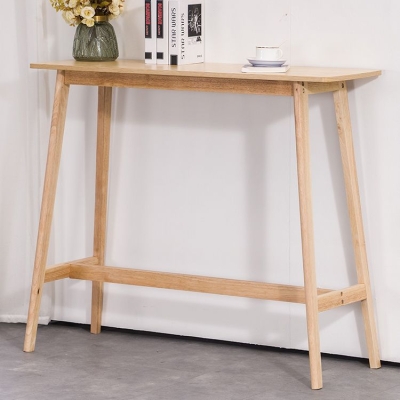 Hellbrauner Bartisch im industriellen Stil aus Eichenholz, Milk Tea Shop, l&auml;ssiger Bartisch