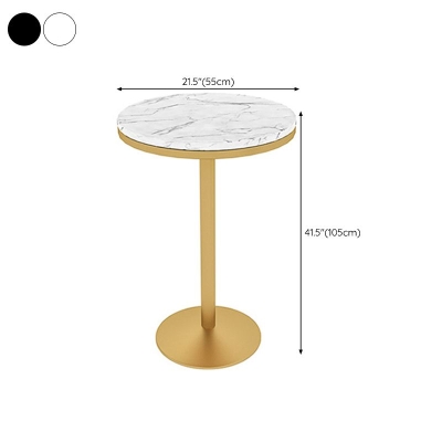 Glam Pub Table Sockel-Stehtisch aus Kunstmarmor f&uuml;r den Innen- und Pausenraum