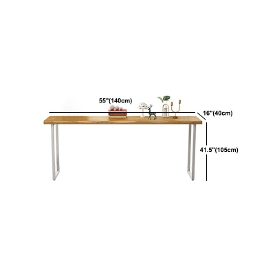 Bar-Esstisch aus Kiefernholz, moderner rechteckiger Bartisch mit Kufensockel f&uuml;r den Balkon