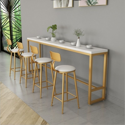 Glam Pub Table, rechteckiger Bartisch aus massivem Holz f&uuml;r den Innen- und Pausenraum
