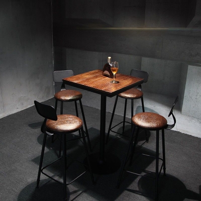 Industrielles braunes Stehtisch-Set, 1/3/5-teilig, Massivholz-Thekentisch f&uuml;r den Innenbereich