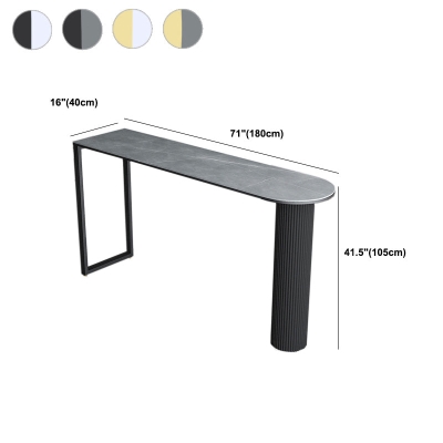 Freiform-Bartisch mit zwei Sockeln und Steinplatte in Barh&ouml;he f&uuml;r das Wohnzimmer