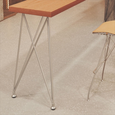 Rechteckiger Bartisch im Glam-Stil aus Massivholz mit 4 Beinen, Weintisch