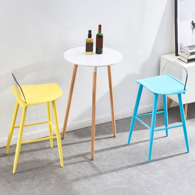 Indoor Glam Barhocker mit niedriger R&uuml;ckenlehne, armloser Barhocker aus Metall und Kunststoff