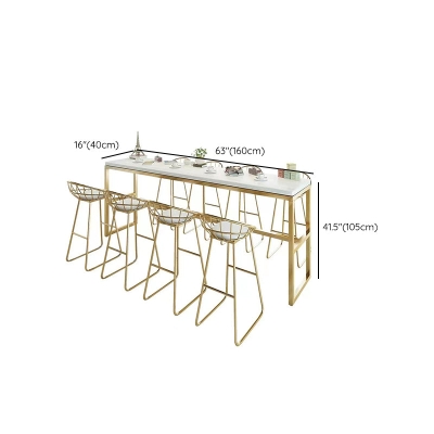 Glam Pub Table, Barh&ouml;he, rechteckiger Bartisch f&uuml;r den Innenbereich