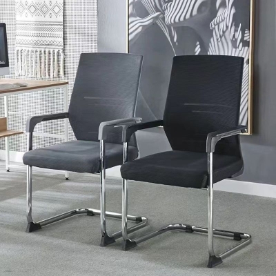 Sedia da scrivania moderna larga 19" Sedia da ufficio traspirante AirGrid con braccioli fissi