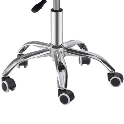 Skandinavischer Metall-Barhocker, Stoff-Thekenhocker mit Chromgestell