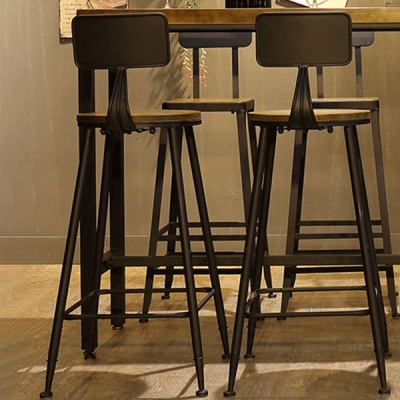 Industrielles 1/6/11-teiliges Bartisch-Set, rechteckiger Holz-Thekentisch mit Hockern