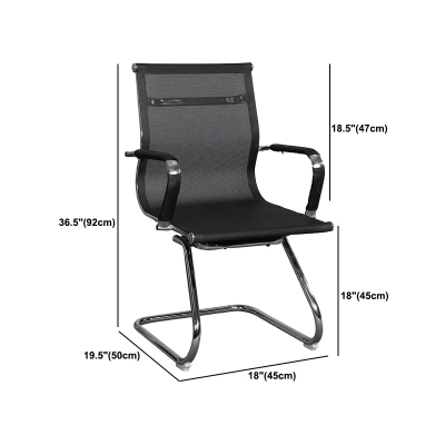 Sedia da scrivania moderna nera con sedile AirGrid traspirante e sedia sul lato posteriore