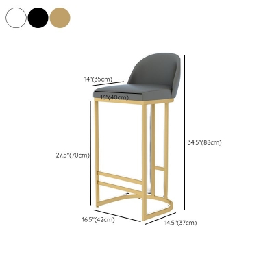 Glam Barhocker ohne R&uuml;ckenlehne, Barhocker aus Eisen mit Pedal f&uuml;r die K&uuml;che