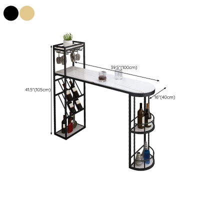 Glam Pub Table Specialty Bar-Stehtisch mit Weinregal