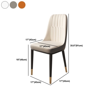 Glamour&ouml;ser Parsons Chair aus Kunstleder mit mattem Finish f&uuml;r die Brasserie