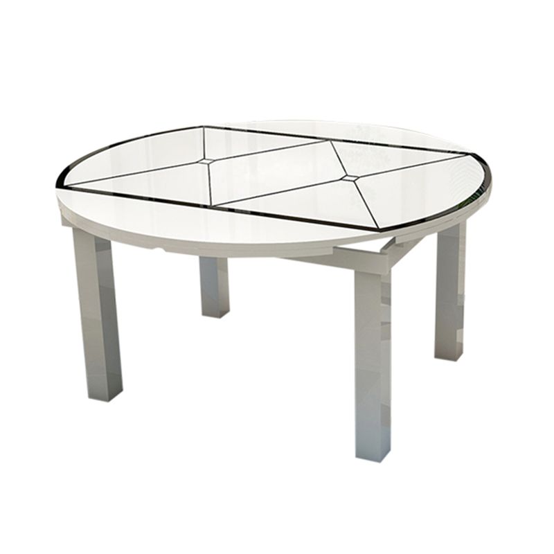 Round glass dining table